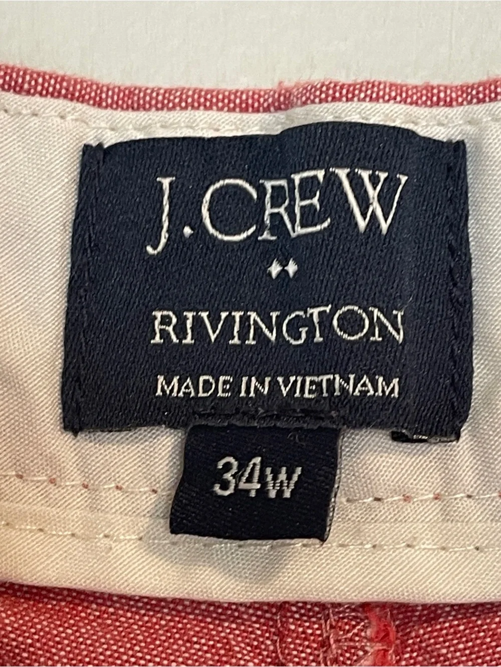 J. Crew Men's Red Flat Front Shorts